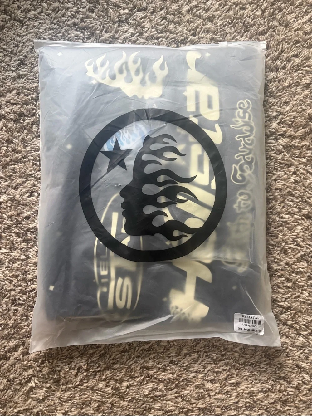 Kids Black Hellstar Graphic Hooded Puffer Jacket